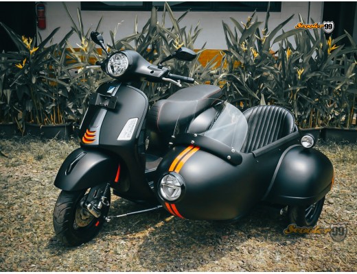 Sidecar Kit Matte Black with Orange Stripe Edition